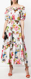 Shirred Butterfly Midi Dress | DESIGNER INSPIRED FASHIONS
