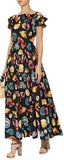 Cold-Shoulder Frilled Seashell Dress