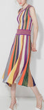Rainbow Stripe Knit Dress - DESIGNER INSPIRED FASHIONS