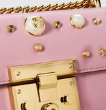 Padlock Pearl Studded Leather Shoulder Bag - (Various colors to choose from) - DESIGNER INSPIRED FASHIONS