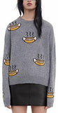 'Phira' Hot Dog Grey Sweater - DESIGNER INSPIRED FASHIONS