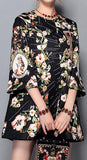 Embellished Brocade Coat