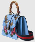 Dionysus Embroidered Leather Top Handle Bag - DESIGNER INSPIRED FASHIONS