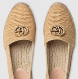 Raffia Espadrille with Double G