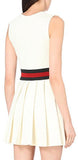 Color-Contrast Pleated Tennis-Style Dress - DESIGNER INSPIRED FASHIONS