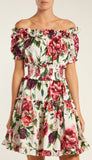 Rose and Peony-Print Dress