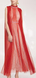 Pleated Organza Gown