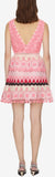 Striped Floral Guipure Mini Dress