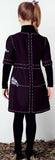 Bird-Embroidered Black Dress - DESIGNER INSPIRED FASHIONS