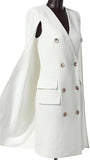 Double-Breasted Cape Blazer-Dress