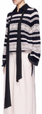 Striped Lacey Knit Sweater - DESIGNER INSPIRED FASHIONS