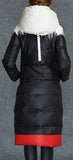 Color Contrast Puffer Down Coat - DESIGNER INSPIRED FASHIONS