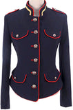 Color-Contrast Military Jacket