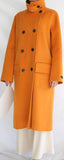 Double-Breasted High-Collar Wool/Cashmere Coat - Yellow, Deep Terracotta or Light Camel