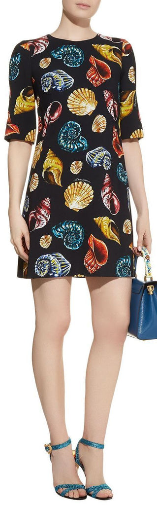 Seashell Crepe Shift Dress