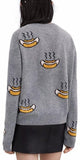 'Phira' Hot Dog Grey Sweater - DESIGNER INSPIRED FASHIONS