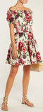 Rose and Peony-Print Dress