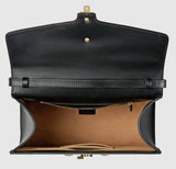 'Sylvie' Animal Studs Leather Top Handle Bag, Black