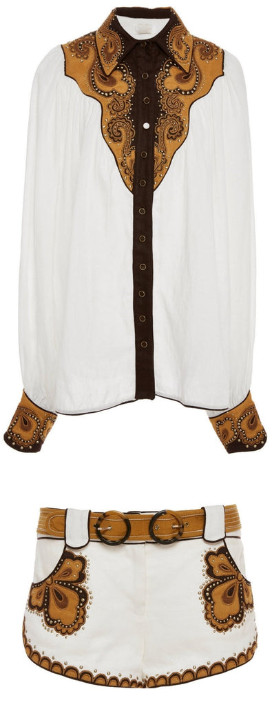 'Zippy Dandy' Button up Shirt and Short Set