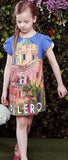 Postcard Print Dress - DESIGNER INSPIRED FASHIONS