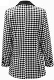 Double-Breasted Gingham Blazer