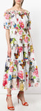 Shirred Butterfly Midi Dress | DESIGNER INSPIRED FASHIONS