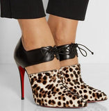 'Corsita' Lace-up Booties - DESIGNER INSPIRED FASHIONS