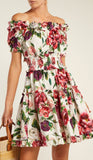Rose and Peony-Print Dress