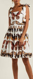 Butterfly-Print Mini Dress *Extended Sizes*