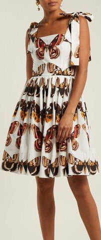 Butterfly-Print Mini Dress *Extended Sizes*