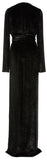 Long Black V-Neck Gown