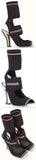 Knitted Open-Toe Sandals - Black - DESIGNER INSPIRED FASHIONS