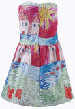 Children's Drawing Print Dress - DESIGNER INSPIRED FASHIONS