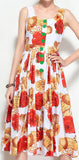 Biscotti and Rose Midi Dress