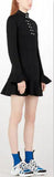 Black Frill-Sleeve Dress