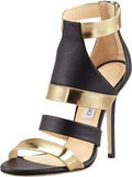 Gold Besso Textured and Mirrored Leather Sandals - DESIGNER INSPIRED FASHIONS