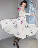 Heart and Polka Dot Print Dress