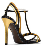 Strappy Logo High Heel Sandals