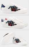 Ace Embroidered Low-Top Snake-Embellished Sneakers - DESIGNER INSPIRED FASHIONS