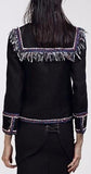 Star-Embellished Fringe Tweed Jacket - DESIGNER INSPIRED FASHIONS