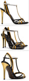 Strappy Logo High Heel Sandals