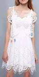 Butterfly Tulle Lace Dress in White - DESIGNER INSPIRED FASHIONS