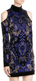 Embellished Cold-Shoulder Dress - DESIGNER INSPIRED FASHIONS