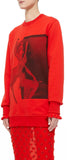 Bambi Printed Cotton Sweatshirt, Red