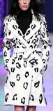 Cheetah Print Trench Coat in White - DESIGNER INSPIRED FASHIONS