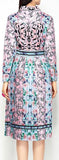 Pastel Print Pleated Dress