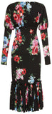 Long Sleeve Floral Dress - DESIGNER INSPIRED FASHIONS