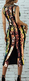 Embellished Low-Cut Stretch Evening Dress