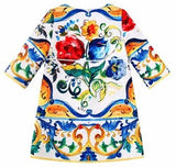 'Majolica' Print Dress - DESIGNER INSPIRED FASHIONS
