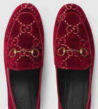 Jordaan GG Velvet Loafers - Red, Blue, Brown